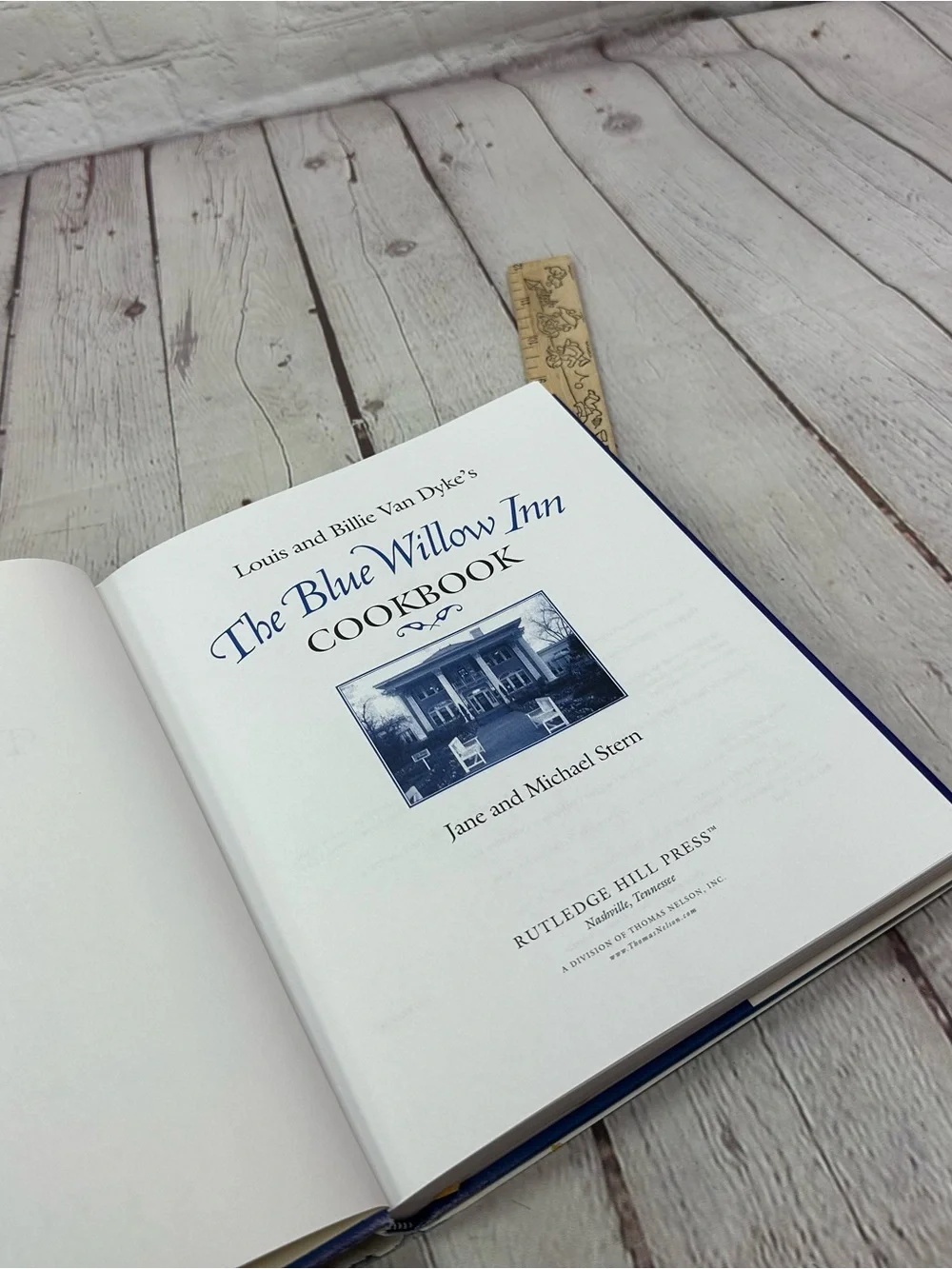 Cookbook by Jane & Michael Stern - Cream and Blue
